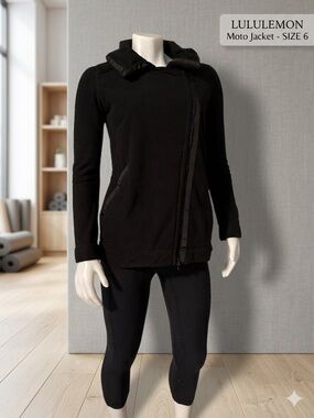 Lululemon Moto Jacket Black - Size 6